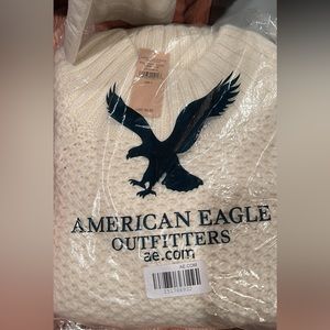 Waffle sweater beige size Large